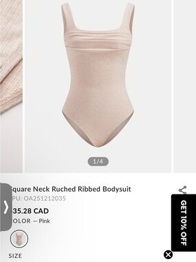 Commense Ribbed One-Piece bodysuit in Dusty Blush. New with tags .